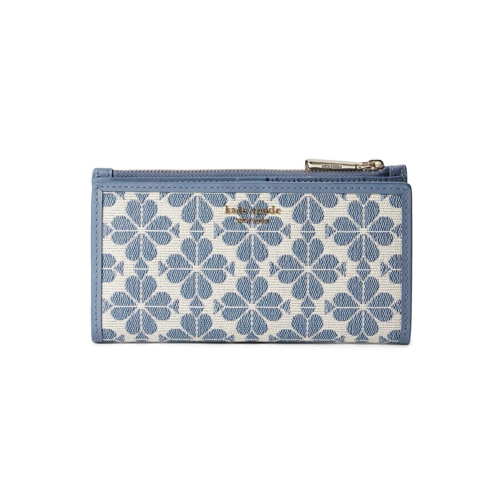 Kate Spade Spade Flower Jacquard Zip Slim Wallet